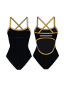 TYR Durafast Elite® TF Kadın Mayosu - Hexa (Siyah/Altın)