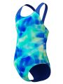 Speedo Digi Splashback Kız Çocuk Mayosu (Mavi-Yeşil)
