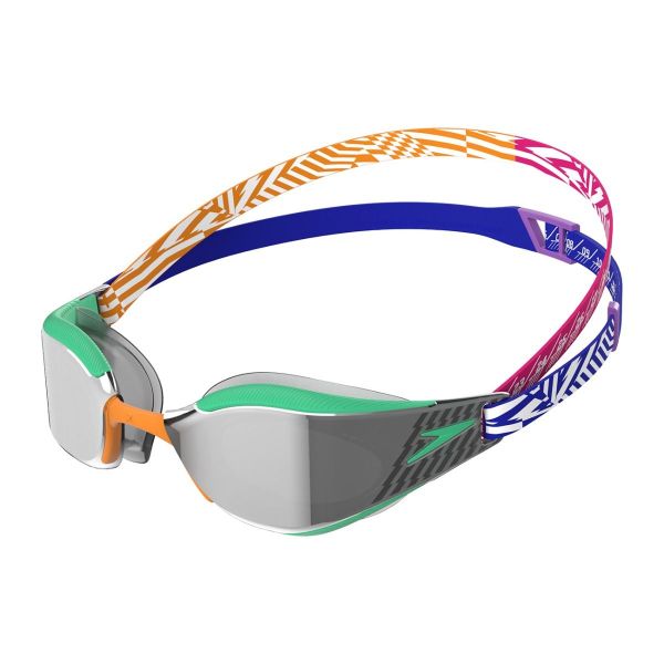 Speedo Fastskin Hyper Elite Aynalı Yarış Gözlüğü (Yeşil/Turuncu)