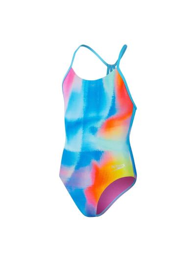 Speedo Line Back Kız Çocuk Mayosu (Renkli)