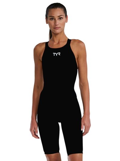 TYR Women’s Avictor 2.0 Open Back Siyah Yarış Mayosu