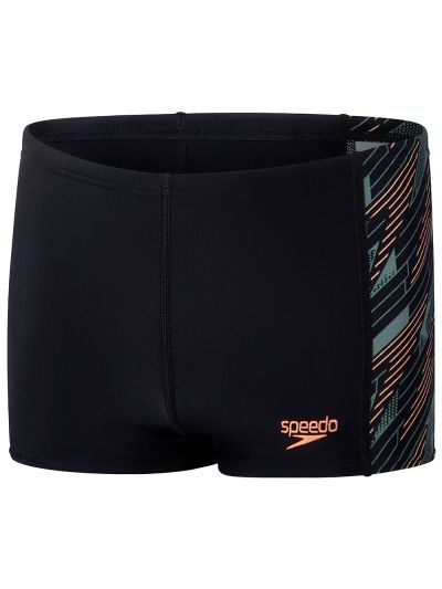 Speedo Hyperboom Erkek Çocuk Mayosu (Siyah/Yeşil)