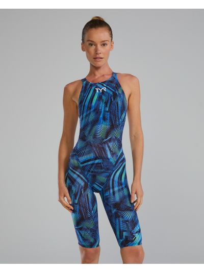 TYR Avictor 2.0 Kapalı Sırt Kadın Yarış Mayosu (Mavi)
