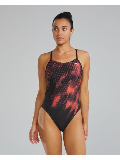 TYR Durafast Elite® CF Kadın Mayosu - Cycloid (Kırmızı)