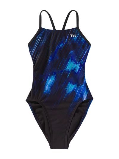 TYR Durafast Elite® CF Kız Çocuk Mayosu - Cycloid (Mavi)