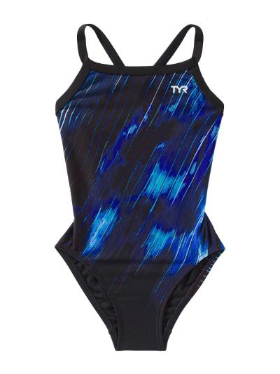 TYR Durafast Elite® DF Kız Çocuk Mayosu - Cycloid (Mavi)