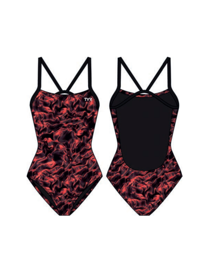 TYR Durafast Elite® CF Kız Çocuk Mayosu - Energia (Kırmızı)