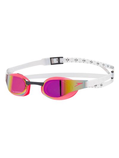 Speedo Fastskin Elite Aynalı Yarış Gözlüğü (Kırmızı/Beyaz)