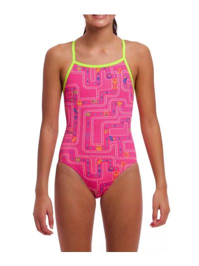 Funkita Packed Pink Bağlamalı Kız Çocuk Mayosu