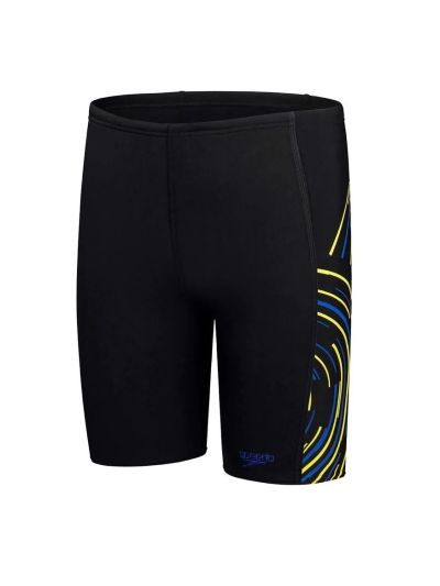 Speedo Print Erkek Çocuk Mayosu (Siyah/Mavi)