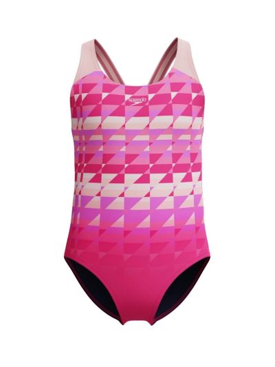 Speedo Digi Splashback Kız Çocuk Mayosu (Pembe)