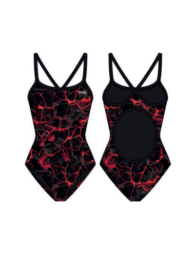 TYR Durafast Elite® DF Kız Çocuk Mayosu - Synapse (Kırmızı)