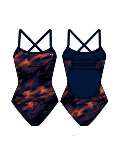 TYR Durafast Elite® TF Kız Çocuk Mayosu - Soren (Turuncu)
