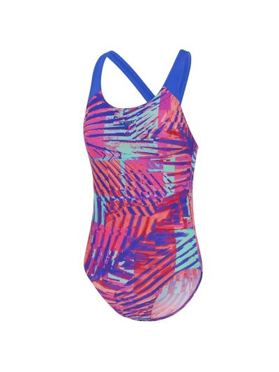 Speedo Allover Splashback Kız Çocuk Mayosu