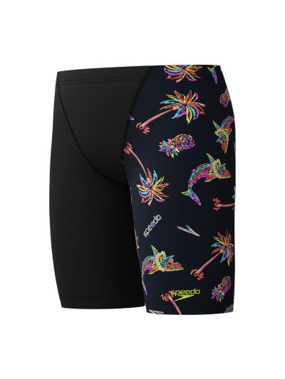 Speedo V Cut Jammer Erkek Çocuk Mayosu (Siyah)