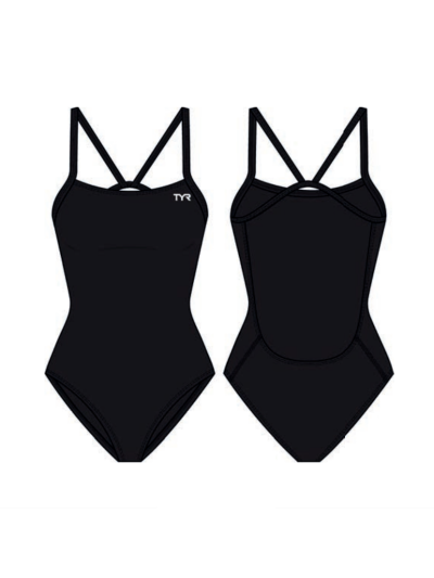 TYR Durafast Elite® CF Kız Çocuk Mayosu (Siyah)