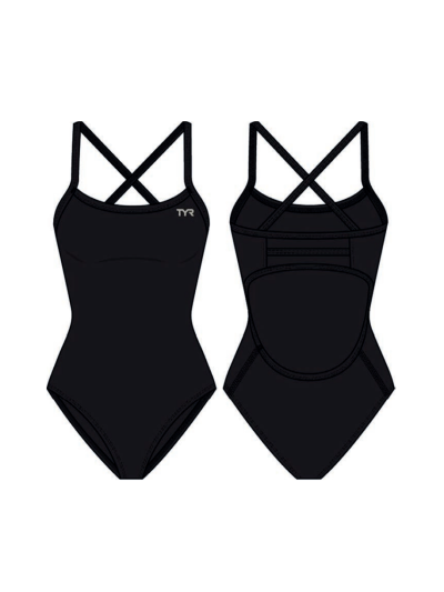 TYR Durafast Elite® TF Kız Çocuk Mayosu - Siyah